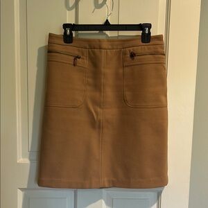 J. McLaughlin Tan Pencil Skirt Knee-length Work Style